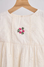 Load image into Gallery viewer, White hand embroidery lace dress
