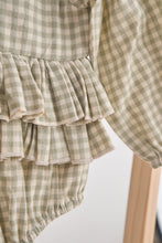 Load image into Gallery viewer, Green gingham flannel lace bubble
