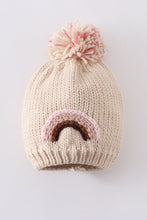 Load image into Gallery viewer, Rainbow hand embroidered pom pom beanie hat
