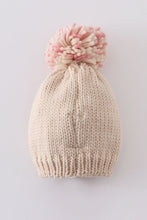 Load image into Gallery viewer, Rainbow hand embroidered pom pom beanie hat
