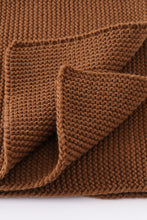 Load image into Gallery viewer, Brown baby soft knitted blanket
