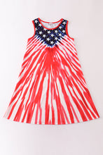 Load image into Gallery viewer, Patriotic flag print woman dress
