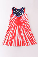 Load image into Gallery viewer, Patriotic flag print woman dress
