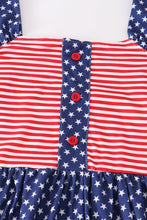 Load image into Gallery viewer, Patriotic star flag print women dress
