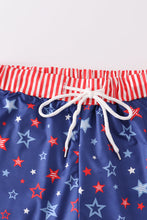 Load image into Gallery viewer, Navy Patriotic star print men swim trunks
