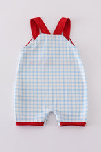 Load image into Gallery viewer, Blue flag embroidery gingham jonjon
