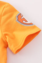 Load image into Gallery viewer, Orange character applique boy top
