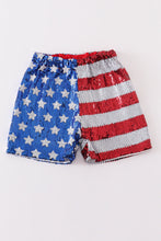 Load image into Gallery viewer, Patriotic sequin woman shorts
