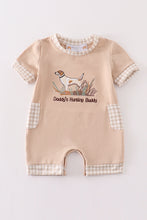 Load image into Gallery viewer, Daddy&#39;s hunting buddy embroidery boy romper
