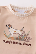 Load image into Gallery viewer, Daddy&#39;s hunting buddy embroidery boy romper
