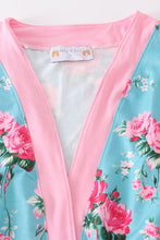 Load image into Gallery viewer, Mint floral women pajamas robe
