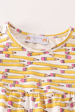 Load image into Gallery viewer, Yellow pencil girl ruffle set
