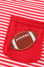 Load image into Gallery viewer, Maroon stripe football embroidery top
