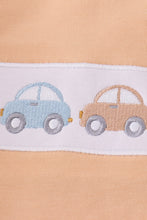 Load image into Gallery viewer, Beige car embroidery boy set
