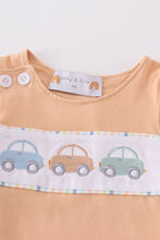 Load image into Gallery viewer, Beige car embroidery boy bloomer set
