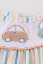 Load image into Gallery viewer, Stripe car embroidery girl set
