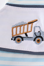 Load image into Gallery viewer, Blue stripe tractor embroidery boy jonjon
