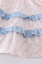 Load image into Gallery viewer, Pink bow smocked mom&amp;me tiered dress
