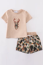 Load image into Gallery viewer, Camouflage reindeer applique boy set
