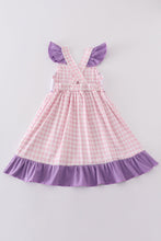 Load image into Gallery viewer, Purple cartoon embroidery girl dress
