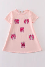 Load image into Gallery viewer, Pink slipper sequin mom&amp;me dress
