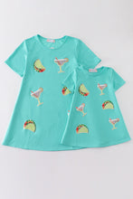 Load image into Gallery viewer, Mint taco mojito sequin mom&amp;me dress
