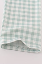 Load image into Gallery viewer, Sage plaid pocket boy set
