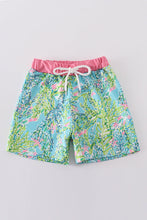 Load image into Gallery viewer, Green island garden bliss boy swim trunks
