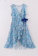 Load image into Gallery viewer, Blue ocean regatta print mom dress
