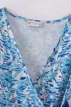 Load image into Gallery viewer, Blue ocean regatta print mom dress
