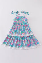 Load image into Gallery viewer, Green jungle bloom tiered mom&amp;me dress
