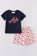 Load image into Gallery viewer, Atlanta baseball applique boy set
