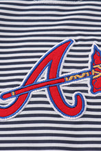 Load image into Gallery viewer, Atlanta baseball applique boy romper
