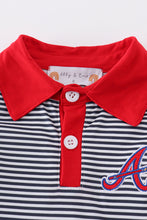 Load image into Gallery viewer, Atlanta baseball applique boy shirt
