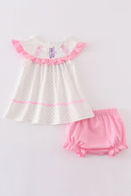 Load image into Gallery viewer, Pink ballet embroidery girl bloomer set
