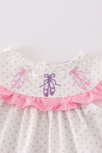 Load image into Gallery viewer, Pink ballet embroidery girl bloomer set
