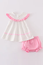 Load image into Gallery viewer, Pink ballet embroidery girl bloomer set
