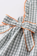 Load image into Gallery viewer, Green woven girl gingham dress
