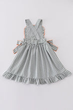 Load image into Gallery viewer, Green woven girl gingham dress
