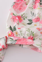 Load image into Gallery viewer, Pink bow floral print girl set
