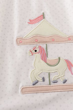 Load image into Gallery viewer, Pink carousel applique girl dress
