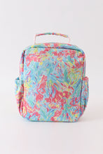 Load image into Gallery viewer, Green floral ruffle lunch bag
