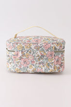 Load image into Gallery viewer, Yellow floral makeup bag
