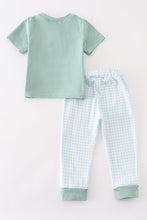 Load image into Gallery viewer, Green gingham boy pants set
