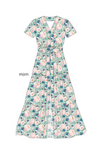 Load image into Gallery viewer, Green garden serenity print mom dress
