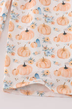 Load image into Gallery viewer, Orange pumpkin print girl jumpsuit
