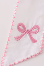 Load image into Gallery viewer, Pink bow embroidery girl hair bow
