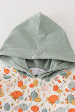 Load image into Gallery viewer, Green pumpkin boy hoodie set
