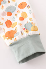 Load image into Gallery viewer, Green pumpkin boy hoodie set
