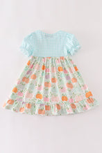 Load image into Gallery viewer, Pumpkin print ruffle girl dress
